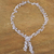Quartz and cultured pearl lariat necklace, 'Clear Mind' - Quartz and Cultured Pearl Lariat Necklace from Thailand (image 2) thumbail
