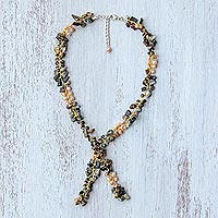 Multi-gemstone lariat necklace, 'Sophisticated Mind' - Colorful Multi-Gemstone Lariat Necklace from Thailand