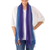 Cotton scarf, 'Iris Mood' - Handwoven Purple and Blue Cotton Scarf from Thailand thumbail