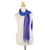 Cotton scarf, 'Iris Mood' - Handwoven Purple and Blue Cotton Scarf from Thailand (image 2d) thumbail