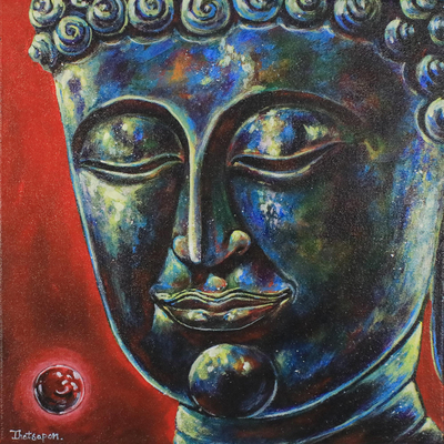 Original Signed Painting of Buddha from Thailand