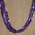 Wood beaded torsade necklace, 'Purple Squared' - Black and Purple Cube Boxwood Beaded Torsade Necklace (image 2b) thumbail