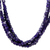 Wood beaded torsade necklace, 'Purple Squared' - Black and Purple Cube Boxwood Beaded Torsade Necklace (image 2d) thumbail