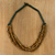 Wood beaded torsade necklace, 'Brown Squared' - Black and Brown Cube Boxwood Beaded Torsade Necklace thumbail