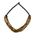 Wood beaded torsade necklace, 'Brown Squared' - Black and Brown Cube Boxwood Beaded Torsade Necklace (image 2a) thumbail