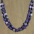 Wood beaded torsade necklace, 'Purple Elegance Squared' - Purple and Black Boxwood Cube Beaded Torsade Necklace (image 2b) thumbail
