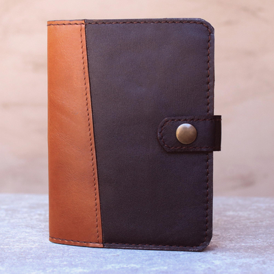 Leather passport wallet, Classic Journey in Espresso