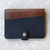 Leather passport wallet, 'Classic Journey in Onyx' - Leather Passport Wallet in Onyx and Mahogany from Thailand (image 2b) thumbail