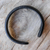 Men's cuff bracelet, 'Basic Black' - Handcrafted Black Leather Men's Cuff Bracelet from Thailand (image 2c) thumbail