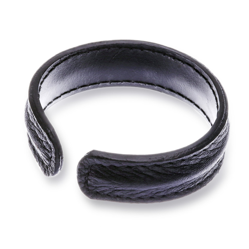 Handcrafted Black Leather Men display picture 2