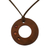 Carnelian pendant necklace, 'Lucky Ring' - Carnelian and Leather Pendant Necklace from Thailand (image 2a) thumbail