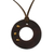 Tiger's eye pendant necklace, 'Lucky Ring' - Handcrafted Tiger's Eye and Leather Necklace from Thailand (image 2a) thumbail