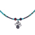 Multi-gemstone pendant necklace, 'Spiral Charm' - Multi-Gemstone Karen Silver Pendant Necklace from Thailand thumbail