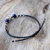 Lapis lazuli beaded bracelet, 'Spiritual Elephant' - Karen Silver and Lapis Lazuli Elephant Beaded Bracelet (image 2b) thumbail
