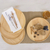 Platos de madera, (juego de 4) - Cuatro platos redondos de madera de caucho hechos a mano de Tailandia