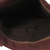 Baumwoll-Einkaufstasche - Dunkelbraune Baumwoll-Tragetasche mit gewelltem Detail