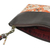 Leather accent silk wristlet, 'Chiang Mai Bouquet' - Leather Accent Silk Floral Wristlet in Pumpkin from Thailand (image 2e) thumbail