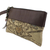 Leather accent silk wristlet, 'Flower of Chiang Mai' - Leather Accent Silk Floral Wristlet in Beige from Thailand (image 2d) thumbail