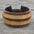 Men's leather wristband bracelet, 'Genuine Charm' - Handcrafted Men's Leather Wristband Bracelet from Thailand (image 2) thumbail