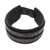 Men's leather wristband bracelet, 'Genuine Charm in Black' - Men's Leather Wristband Bracelet in Black from Thailand (image 2d) thumbail