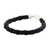 Men's leather bracelet, 'Sophisticated Braid in Black' - Men's Leather Braided Bracelet in Black from Thailand (image 2c) thumbail
