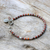 Agate beaded bracelet, 'Karen Eye' - Karen Silver and Agate Beaded Bracelet from Thaliand (image 2c) thumbail