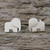 Sterling silver stud earrings, 'Adorable Elephants' - Sterling Silver Elephant Stud Earrings from Thailand thumbail