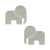 Sterling silver stud earrings, 'Adorable Elephants' - Sterling Silver Elephant Stud Earrings from Thailand (image 2a) thumbail