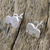 Sterling silver stud earrings, 'Adorable Elephants' - Sterling Silver Elephant Stud Earrings from Thailand (image 2b) thumbail