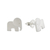 Sterling silver stud earrings, 'Adorable Elephants' - Sterling Silver Elephant Stud Earrings from Thailand (image 2d) thumbail