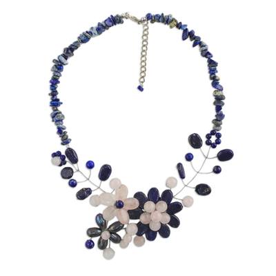 Handcrafted Multi Gemstone Beaded Statement Necklace