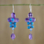 Amethyst and calcite dangle earrings, 'Succulent Vines' - Amethyst and Calcite Dangle Earrings from Thailand (image 2) thumbail