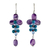 Amethyst and calcite dangle earrings, 'Succulent Vines' - Amethyst and Calcite Dangle Earrings from Thailand thumbail
