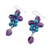 Amethyst and calcite dangle earrings, 'Succulent Vines' - Amethyst and Calcite Dangle Earrings from Thailand (image 2c) thumbail