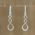 Sterling silver dangle earrings, 'Droplet Twist' - Sterling Silver Twisting Dangle Earrings from Thailand (image 2) thumbail