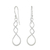 Sterling silver dangle earrings, 'Droplet Twist' - Sterling Silver Twisting Dangle Earrings from Thailand thumbail