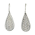 Pendientes colgantes de plata de ley - Aretes tejidos en forma de gota de plata esterlina de Tailandia