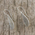 Ohrhänger aus Sterlingsilber - Tropfenförmige Webohrringe aus Sterlingsilber aus Thailand