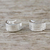 Sterling silver half-hoop earrings, 'Shimmering Stripes' - Sterling Silver Striped Half-Hoop Earrings from Thailand