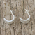 Sterling silver half-hoop earrings, 'Shimmering Stripes' - Sterling Silver Striped Half-Hoop Earrings from Thailand