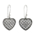 Pendientes colgantes de plata de ley - Aretes colgantes en forma de corazón de plata esterlina de Tailandia