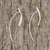 Sterling silver drop earrings, 'Modern Flair' - Sterling Silver Rectangular Drop Earrings from Thailand (image 2b) thumbail