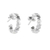Sterling silver half-hoop earrings, 'Heart Reflection' - Sterling Silver Heart Half-Hoop Earrings from Thailand thumbail