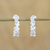 Sterling silver half-hoop earrings, 'Heart Reflection' - Sterling Silver Heart Half-Hoop Earrings from Thailand (image 2b) thumbail