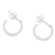 Sterling silver half-hoop earrings, 'Heart Reflection' - Sterling Silver Heart Half-Hoop Earrings from Thailand (image 2c) thumbail