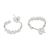 Sterling silver half-hoop earrings, 'Heart Reflection' - Sterling Silver Heart Half-Hoop Earrings from Thailand (image 2e) thumbail
