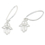 Sterling silver dangle earrings, 'Peaceful Hamsa' - Sterling Silver Hamsa Peace Sign Earrings from Thailand (image 2c) thumbail