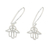 Sterling silver dangle earrings, 'Peaceful Hamsa' - Sterling Silver Hamsa Peace Sign Earrings from Thailand (image 2d) thumbail