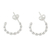 Sterling silver half-hoop earrings, 'Bright Baubles' - Sterling Silver Shining Half-Hoop Earrings from Thailand