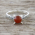 Carnelian and marcasite cocktail ring, 'Magical Cradle' - Marcasite-Paved Carnelian Cocktail Ring from Thailand (image 2) thumbail